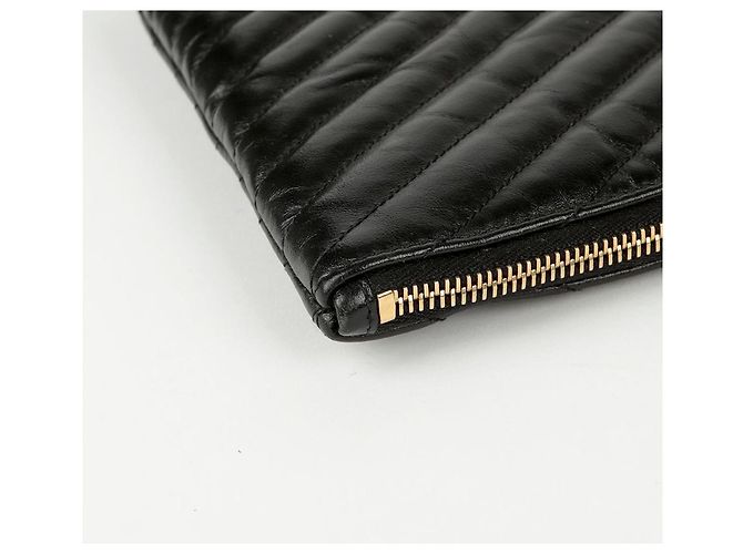 Saint Laurent Pochette per tablet con monogramma Nero - vista 8