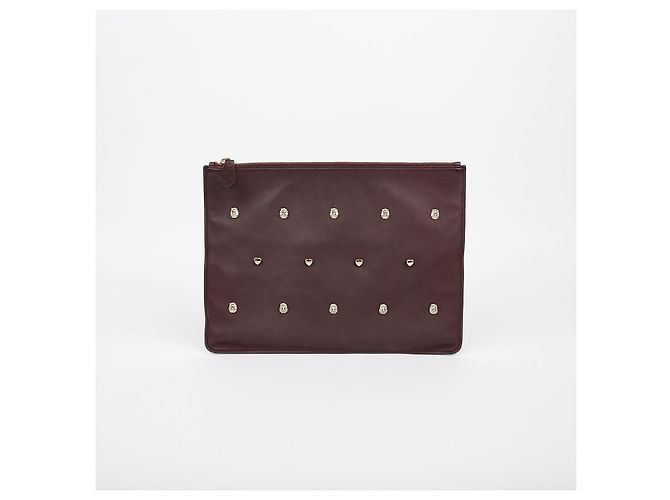 Bolso Mulberry Collar Stud de cuero burdeos - vista 2