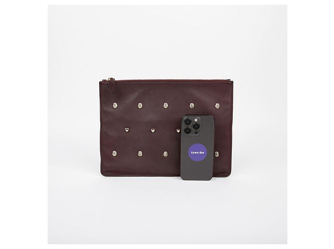 Bolso Mulberry Collar Stud de cuero burdeos - vista 7