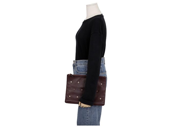 Bolso Mulberry Collar Stud de cuero burdeos - vista 9
