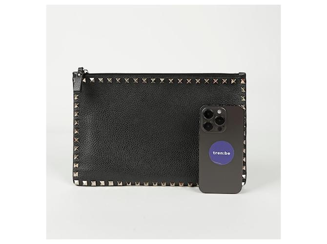 Valentino Clutch Rockstud Nero - vista 10