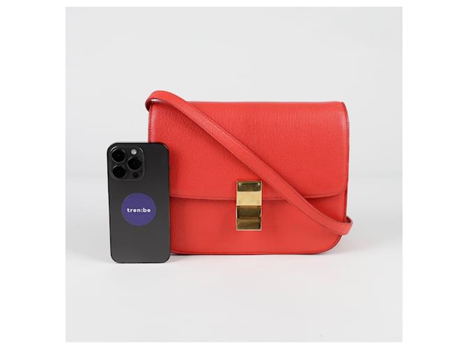 Classic Box Céline Borsa a spalla classica media Rosso - vista 10