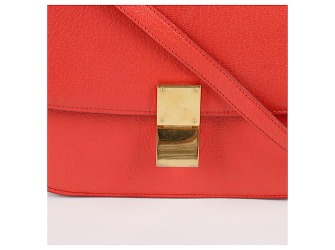 Classic Box Céline Borsa a spalla classica media Rosso - vista 2