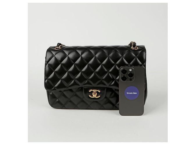 Chanel Borsa a tracolla classica con pattina grande Nero - vista 14