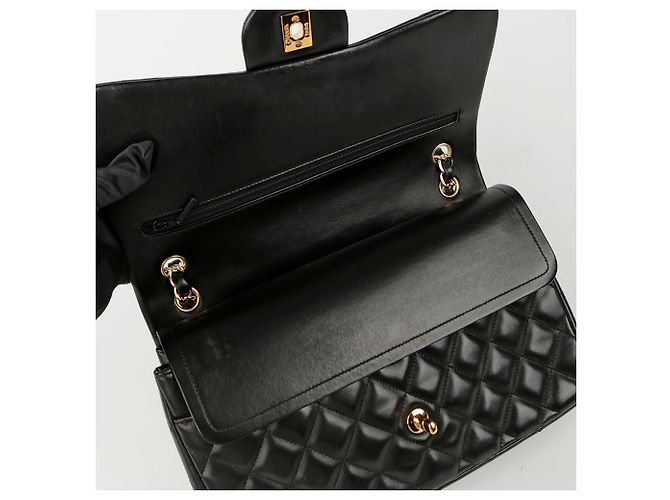 Chanel Borsa a tracolla classica con pattina grande Nero - vista 15