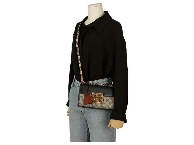 Gucci Borsa a spalla incrociata Paddlelock Small Nero - vista 14