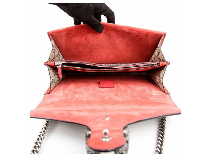 Gucci Borsa a spalla Diodorus con catena piccola Marrone - vista 6