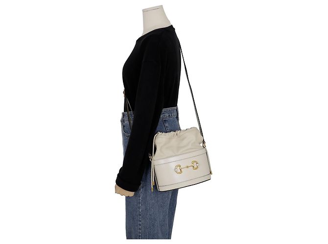 Gucci Borsa a secchiello a tracolla Horsebit - vista 12