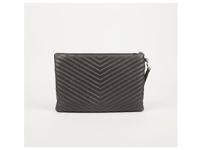 Saint Laurent Clutch Porta Documenti Monogram Marrone - vista 2