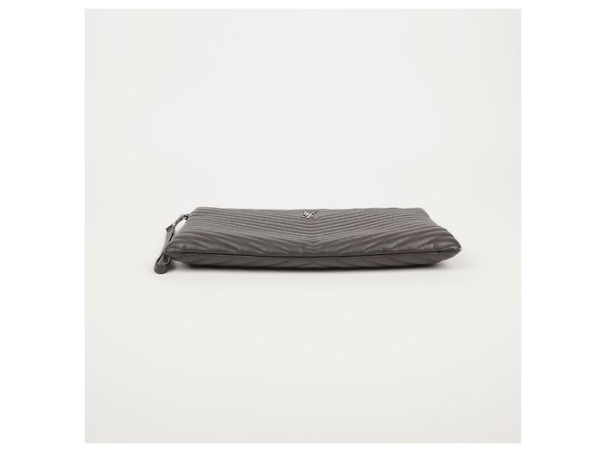 Saint Laurent Clutch Porta Documenti Monogram Marrone - vista 4