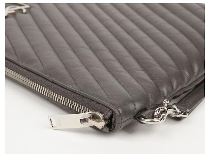Saint Laurent Clutch Porta Documenti Monogram Marrone - vista 7