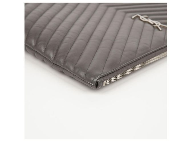 Saint Laurent Clutch Porta Documenti Monogram Marrone - vista 8