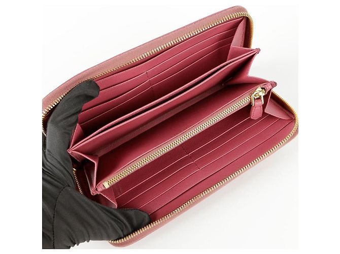 Saffiano Prada Cartera redonda Rosa - vista 11