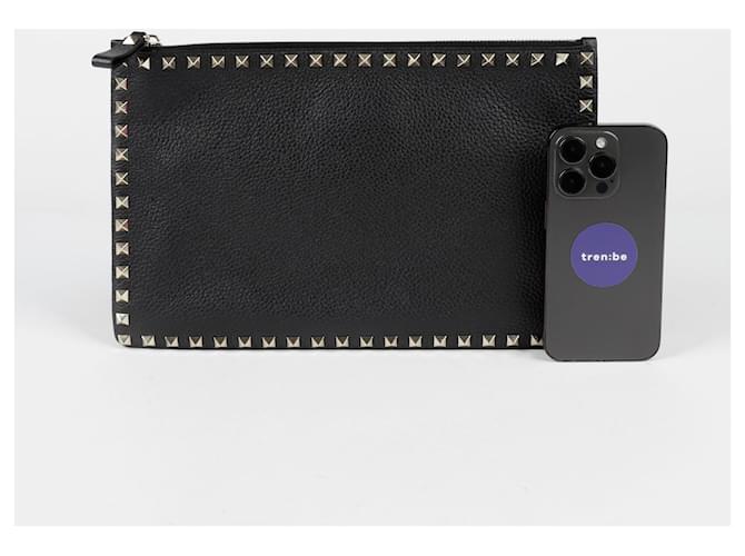 Valentino Clutch Rockstud Nero - vista 8
