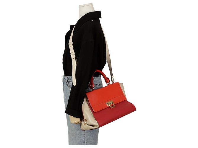 Salvatore Ferragamo Borsa Tote Sophia Rosso - vista 17