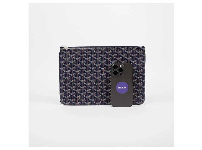 Goyard Clutch Sena MM Blu - vista 7