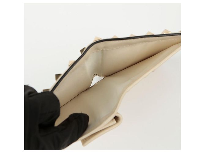 Valentino Billetera bi-fold Rockstud Blanco - vista 12