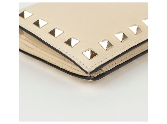 Valentino Billetera bi-fold Rockstud Blanco - vista 8