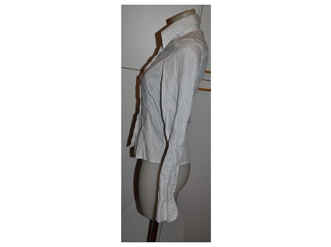 Camisa de rayas Dolce & Gabbana de algodón blanco - vista 3
