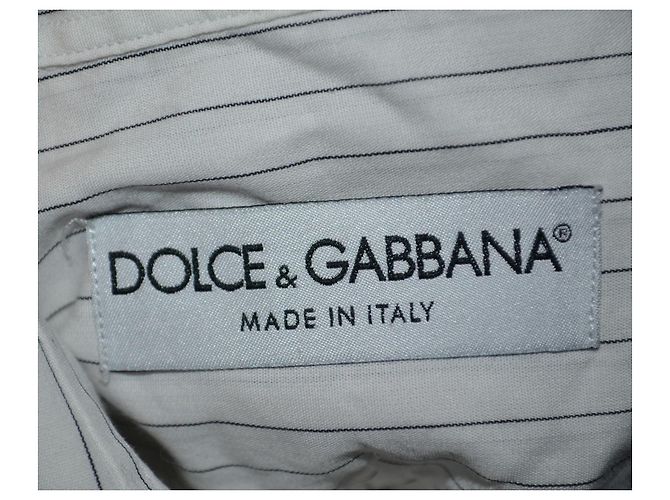 Camisa de rayas Dolce & Gabbana de algodón blanco - vista 5