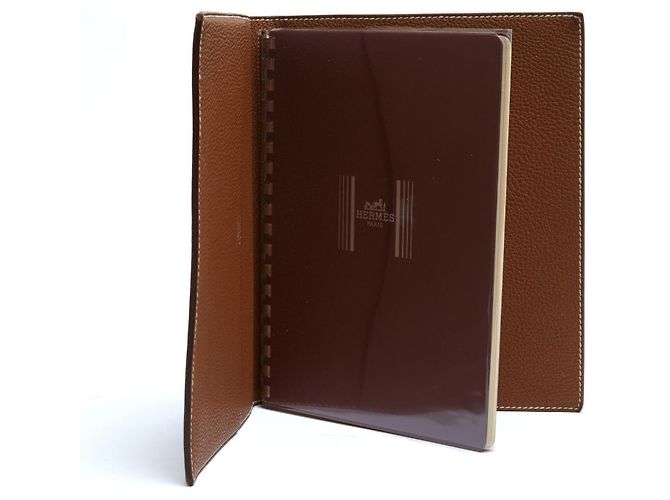Hermès Weekly Planner Notebook Golden Leather Agenda Cover Camel - view 2