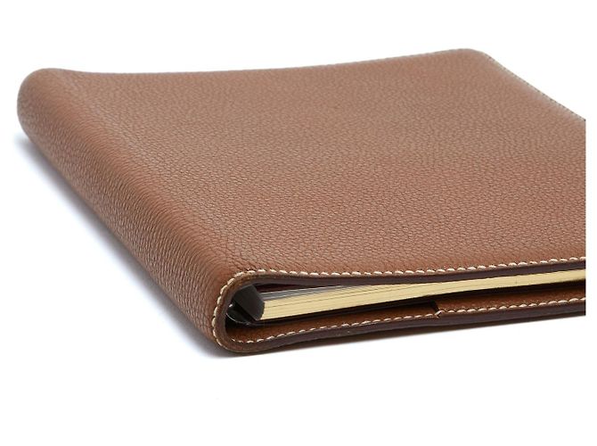 Hermès Weekly Planner Notebook Golden Leather Agenda Cover Camel - view 4