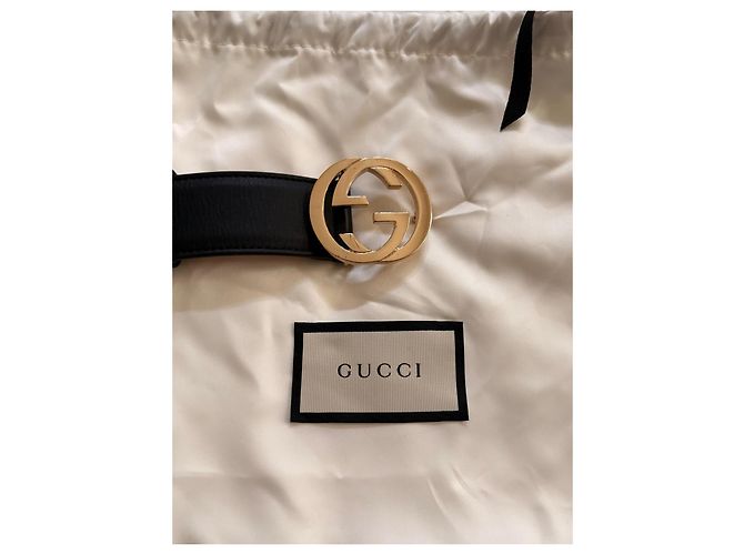 Gucci Marmont Gürtel aus schwarzem Leder - Ansicht 7
