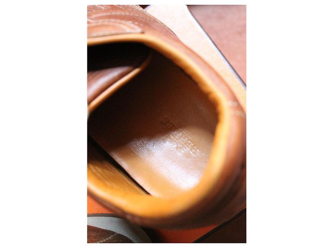 Sneakers Hermès Trail in pelle marrone - vista 9