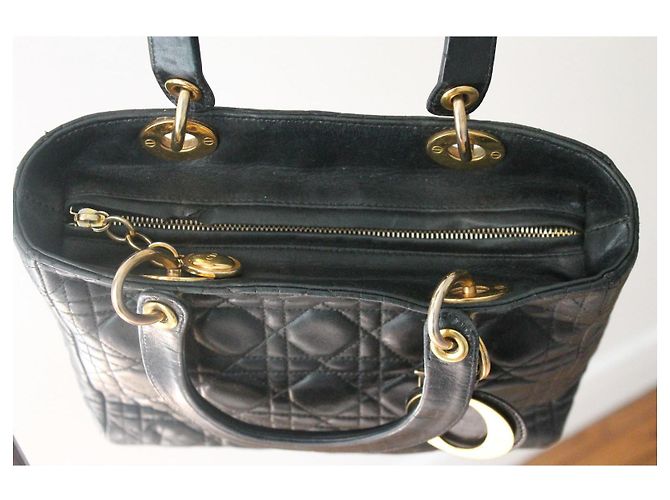 Dior Lady Dior Borsa in pelle nera Nero - vista 6
