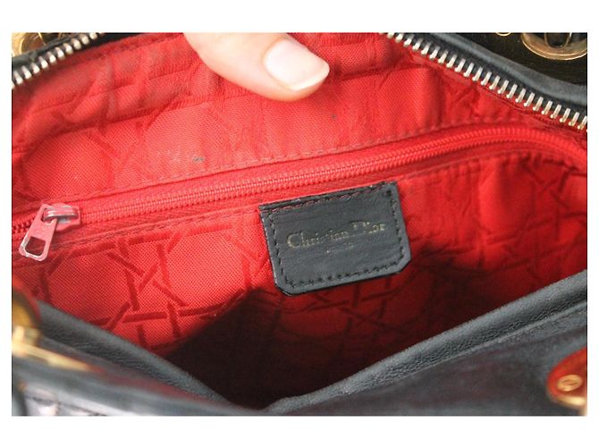 Dior Lady Dior Borsa in pelle nera Nero - vista 7