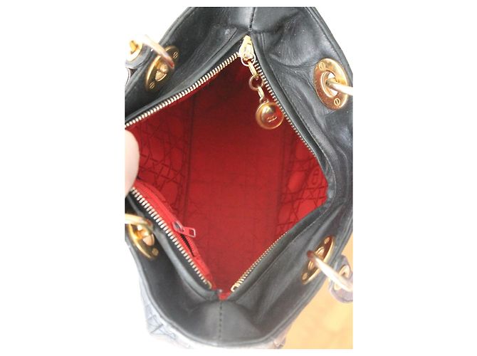 Dior Lady Dior Borsa in pelle nera Nero - vista 9