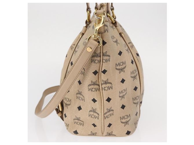 MCM Vintage Visetos Tote Tasche aus Canvas Beige - Ansicht 3