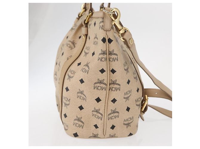 MCM Vintage Visetos Tote Tasche aus Canvas Beige - Ansicht 4