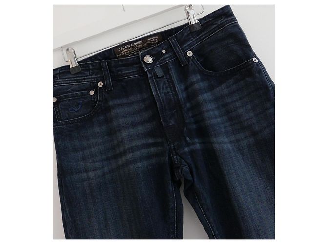Jeans ajustados de denim japonés Jacob Cohen 622 Azul oscuro - vista 2