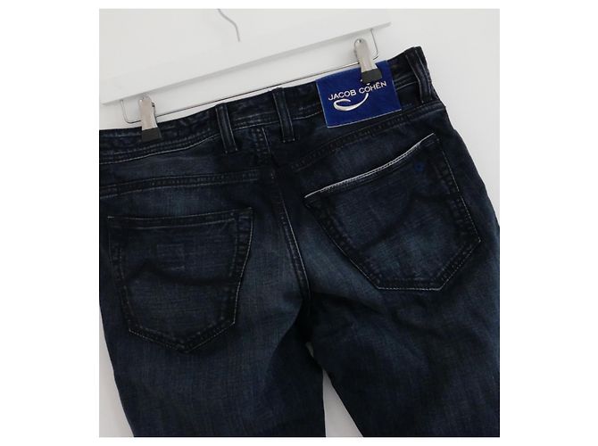 Jeans ajustados de denim japonés Jacob Cohen 622 Azul oscuro - vista 3
