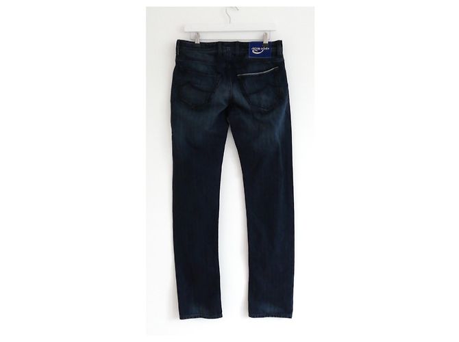 Jeans ajustados de denim japonés Jacob Cohen 622 Azul oscuro - vista 4