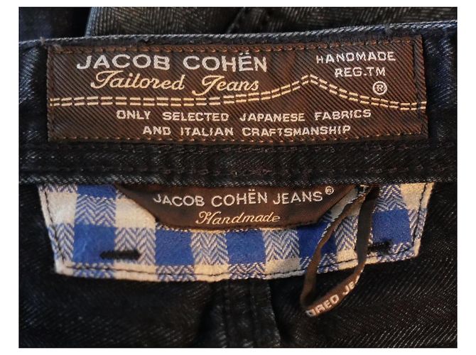 Jeans ajustados de denim japonés Jacob Cohen 622 Azul oscuro - vista 6