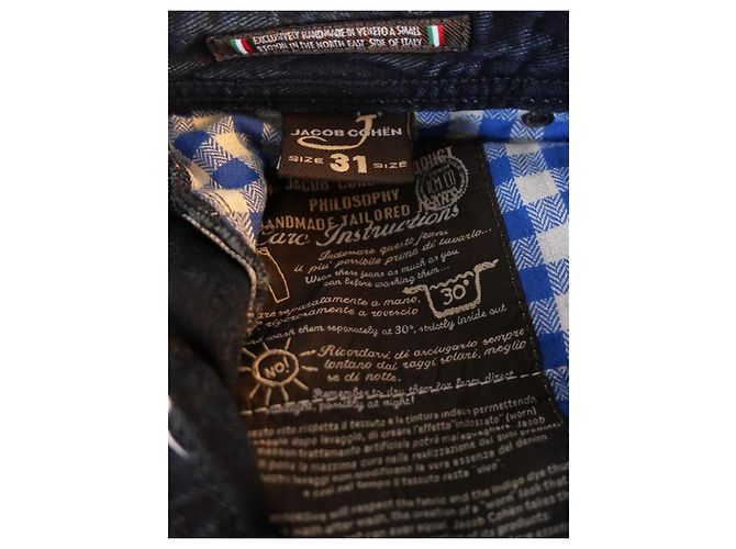 Jeans ajustados de denim japonés Jacob Cohen 622 Azul oscuro - vista 8