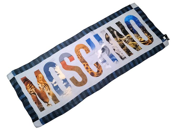 Foulard Moschino Archivio in seta multicolore - vista 10