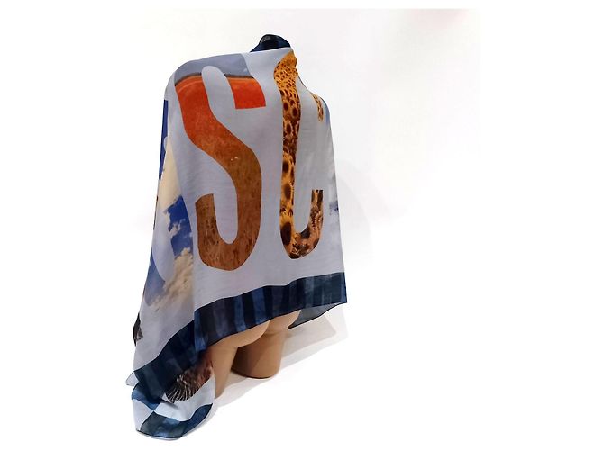 Foulard Moschino Archivio in seta multicolore - vista 5