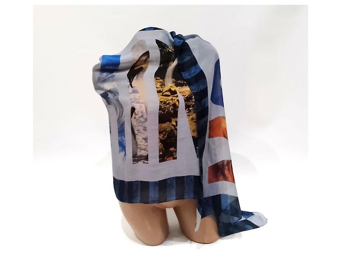 Foulard Moschino Archivio in seta multicolore - vista 7