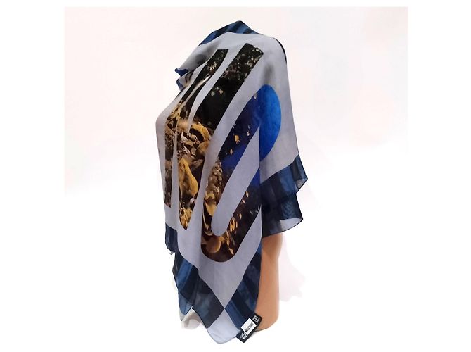 Foulard Moschino Archivio in seta multicolore - vista 9