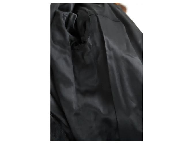 Autre Marque Abrigo de astracán de piel negra Negro - vista 7