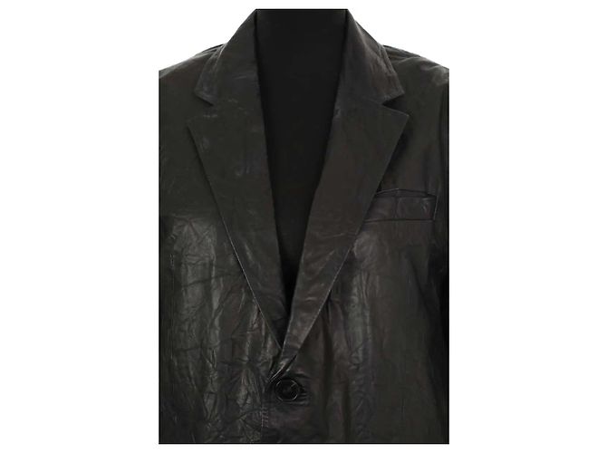 Zadig & Voltaire Abrigo de cuero negro - vista 2
