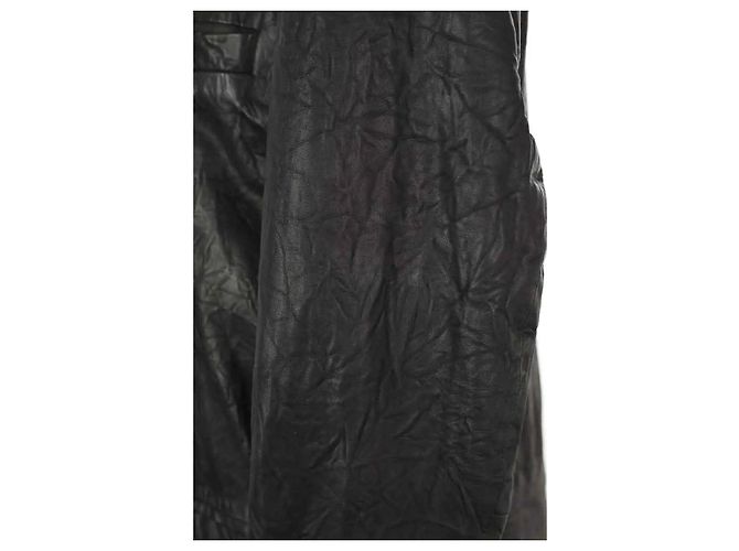 Zadig & Voltaire Abrigo de cuero negro - vista 4