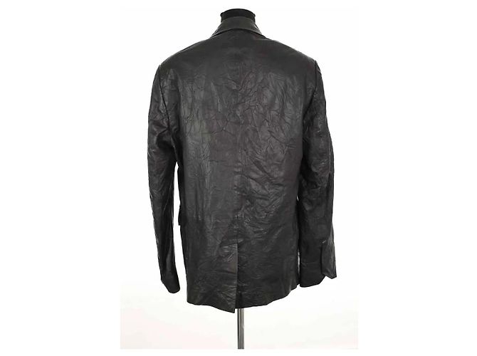 Zadig & Voltaire Abrigo de cuero negro - vista 5