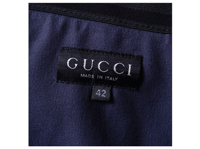 Falda azul Gucci de Tom Ford con botones dorados en la parte frontal - vista 6