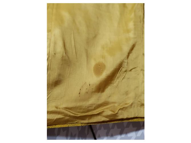 Cappotto Moschino in lana giallo e multicolore - vista 7