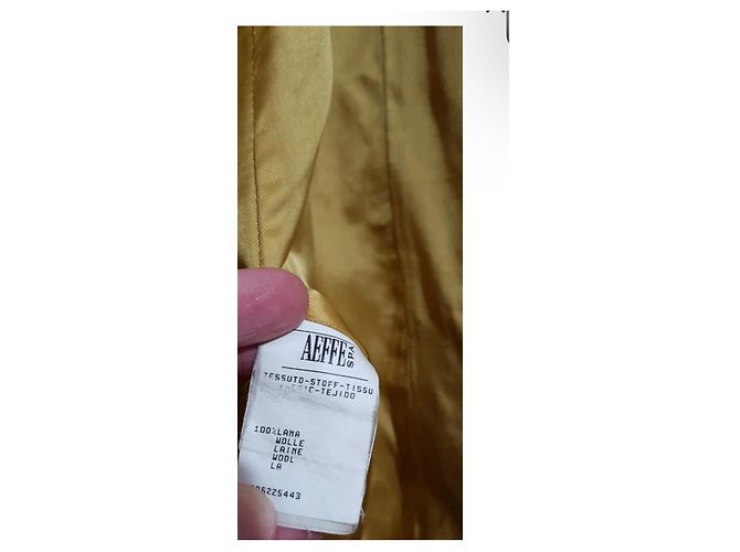 Cappotto Moschino in lana giallo e multicolore - vista 8