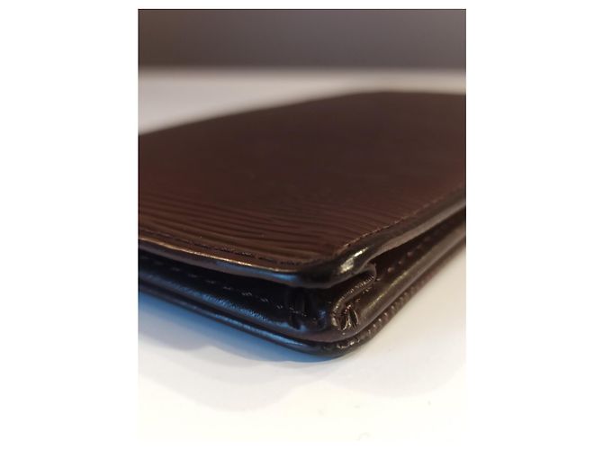 Portafoglio bifold lungo Louis Vuitton Epi esclusivo Brazza marrone Marrone scuro - vista 9